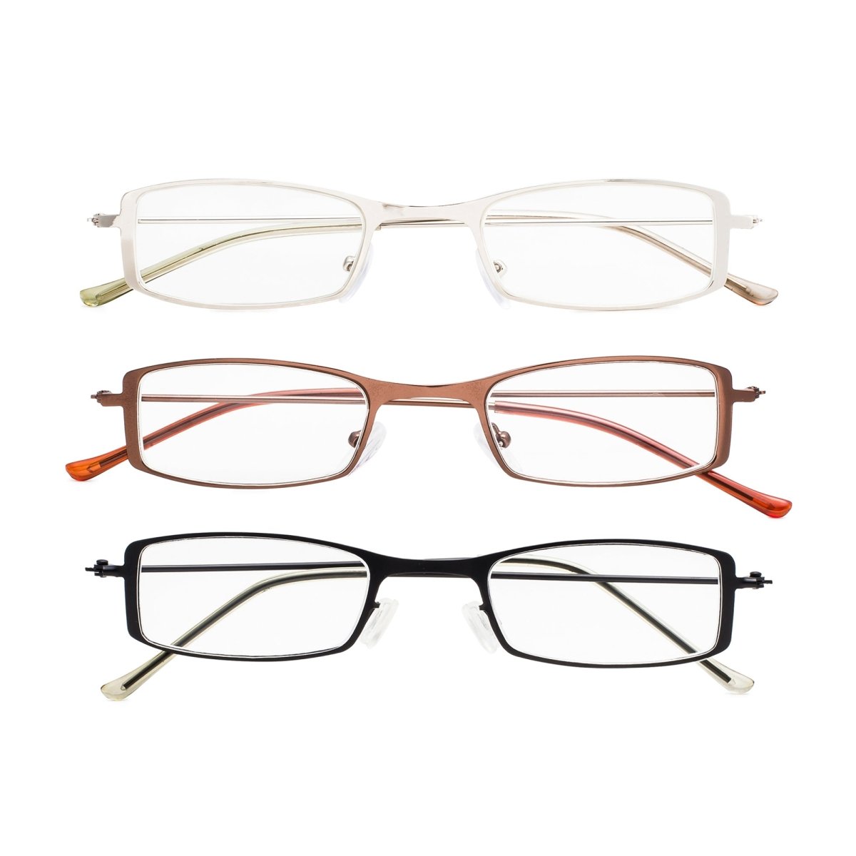 3 Pack Metal Frame Trendy Reading Glasses R12005